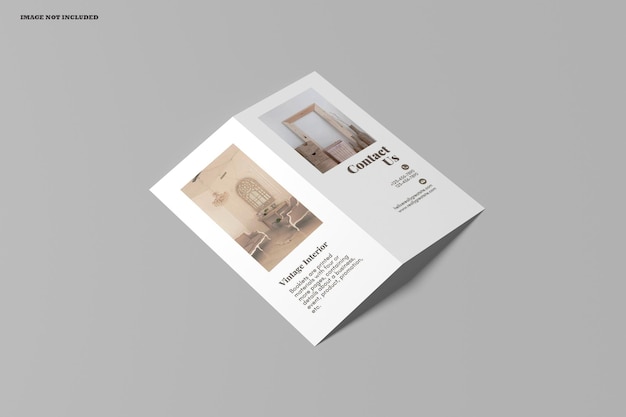 Mockup di brochure bifold DL