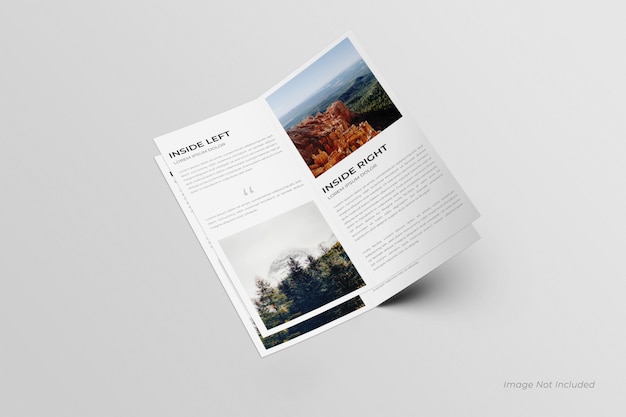 Mockup di brochure bifold DL