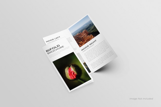 Mockup di brochure bifold DL