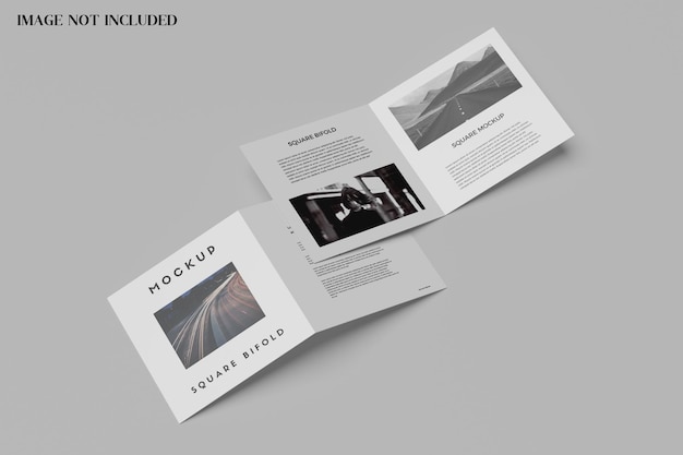 Mockup di brochure bifold quadrato