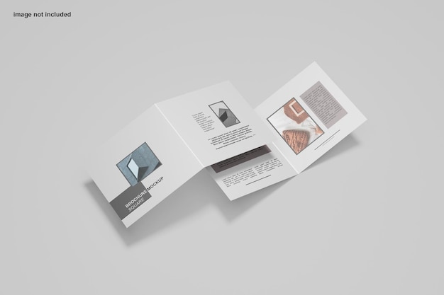 Mockup di brochure bifold quadrato