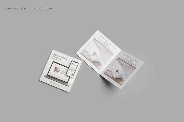 Mockup di brochure bifold quadrato