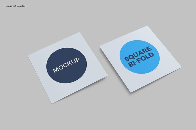 Mockup di brochure bifold quadrato