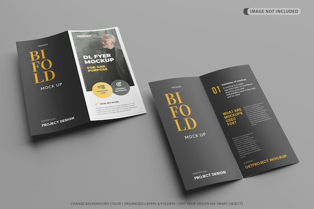 Mockup di brochure bifold realistico