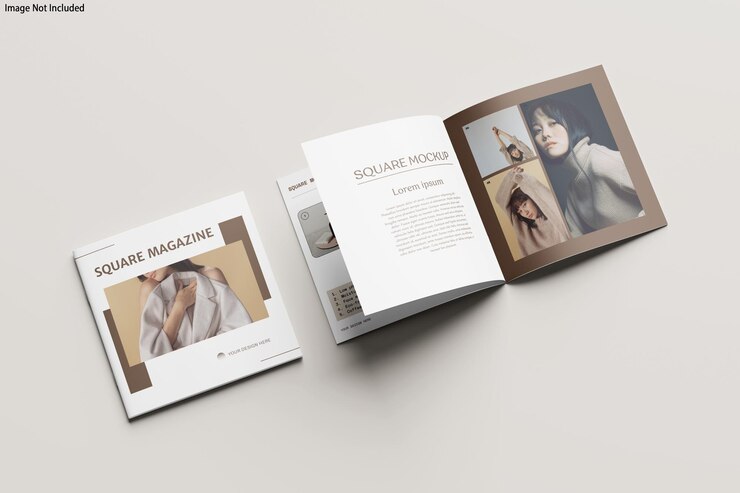 Mockup di brochure del catalogo quadrato