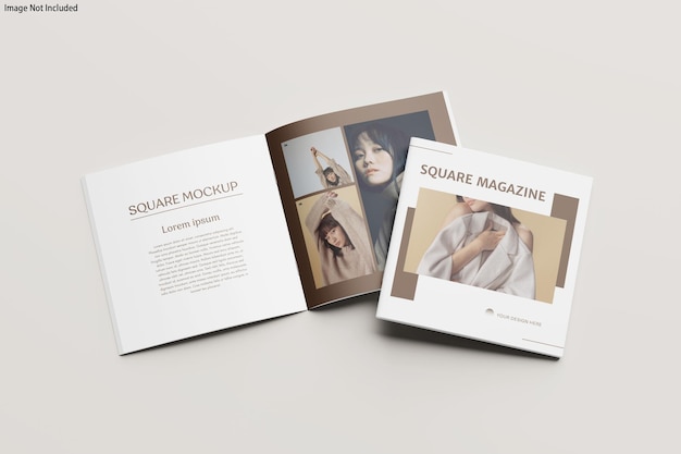 Mockup di brochure del catalogo quadrato