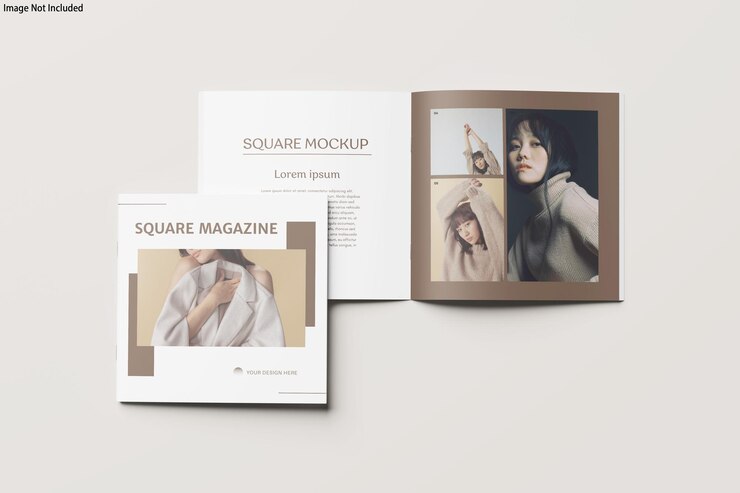 Mockup di brochure del catalogo quadrato