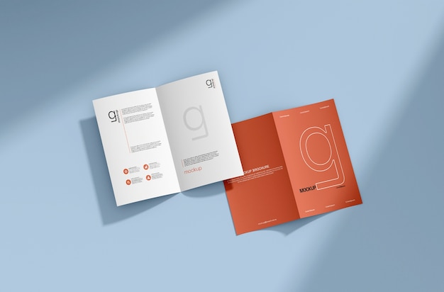 Mockup di brochure doppia minima