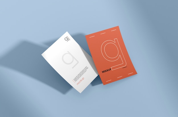 Mockup di brochure doppia minima
