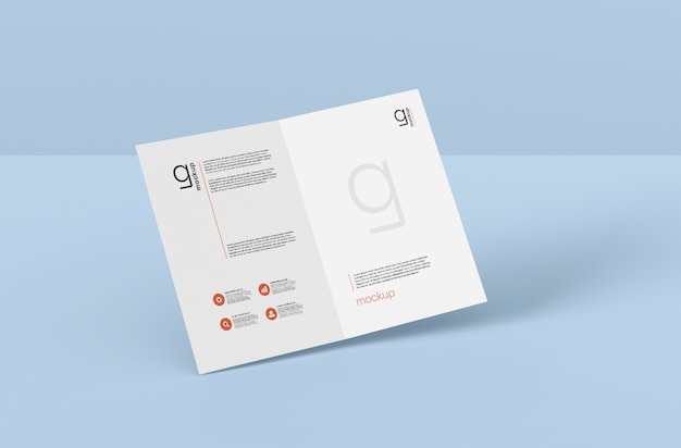Mockup di brochure doppia minima
