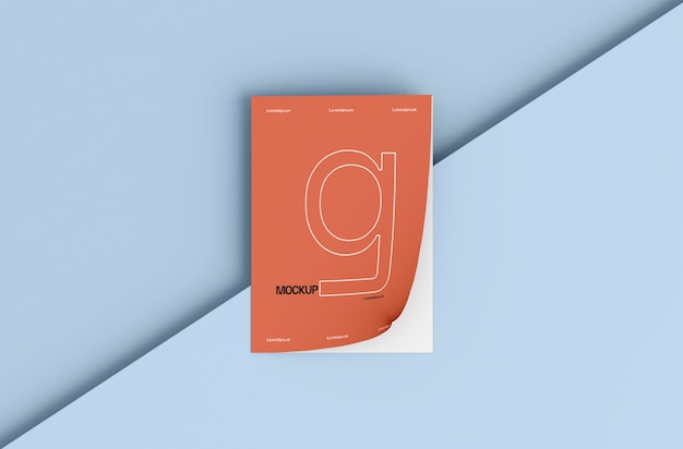 Mockup di brochure doppia minima