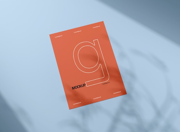Mockup di brochure doppia minima