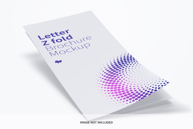 Mockup di brochure pieghevole a lettera