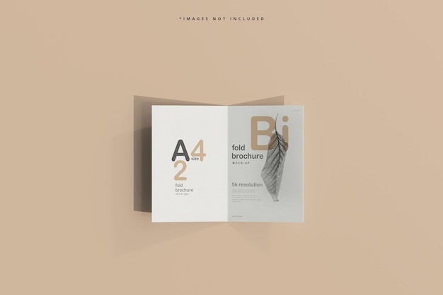Mockup di brochure pieghevole in formato A4
