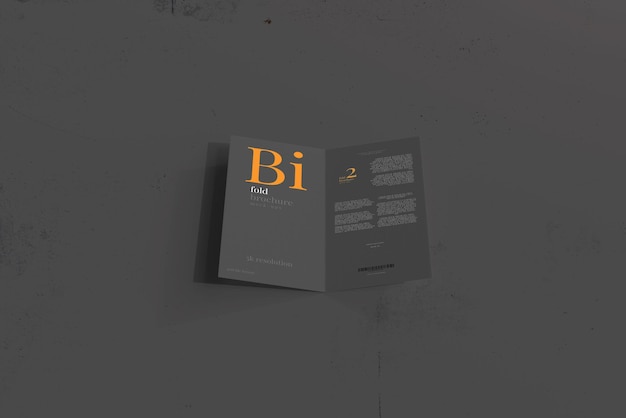 Mockup di brochure pieghevole in formato DL