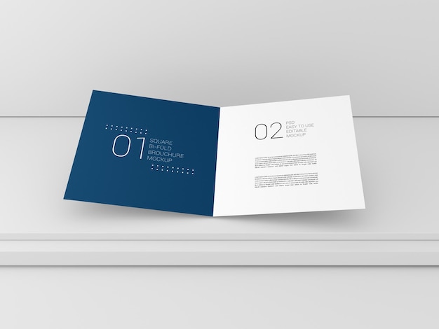 Mockup di brochure pieghevole quadrato