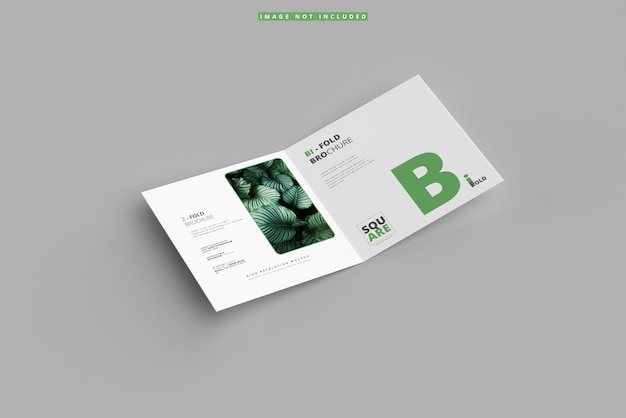 Mockup di brochure quadrato pieghevole