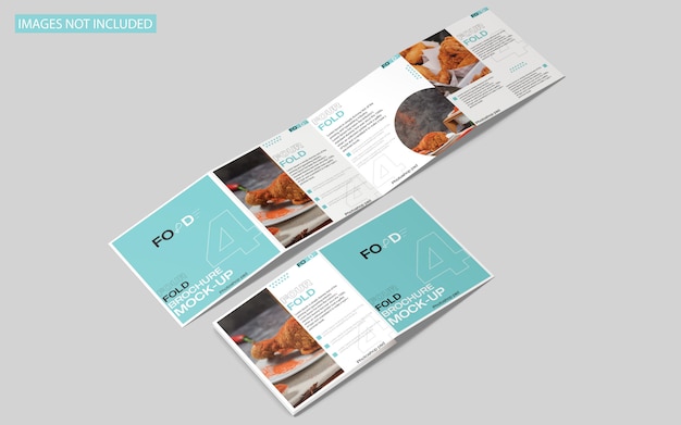 Mockup di brochure quadrupla quadrata