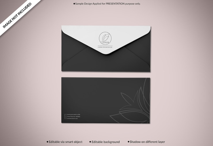 PSD mockup di busta aziendale minimo