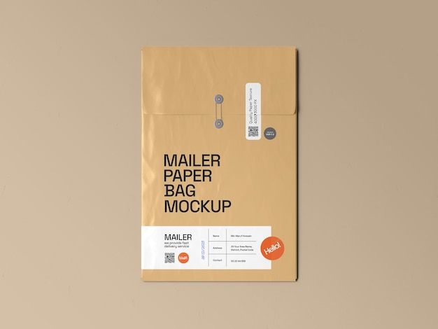 Mockup di busta di carta per la posta