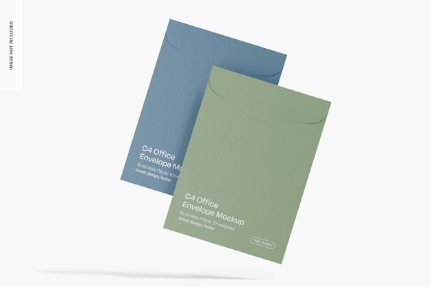 Mockup di busta per ufficio C4 che cade