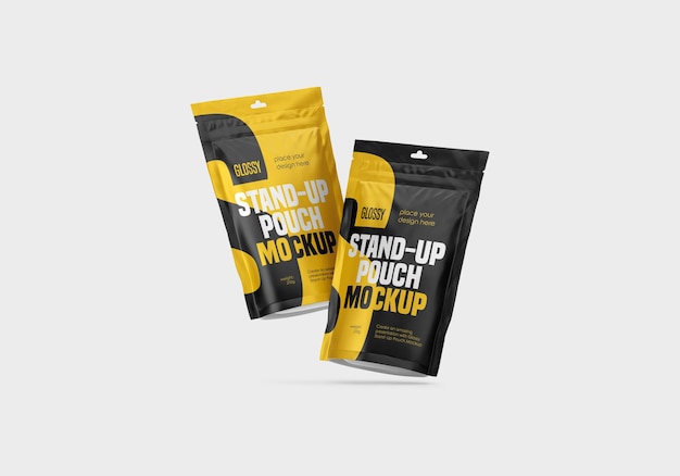 Mockup di busta standup lucida