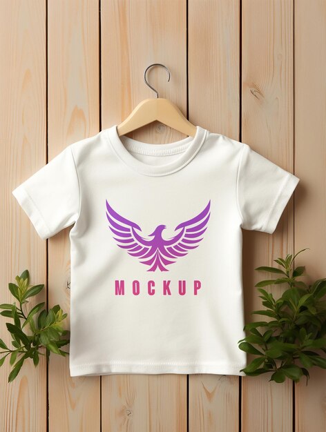 Mockup di camicia di stoffa per bambini PSD