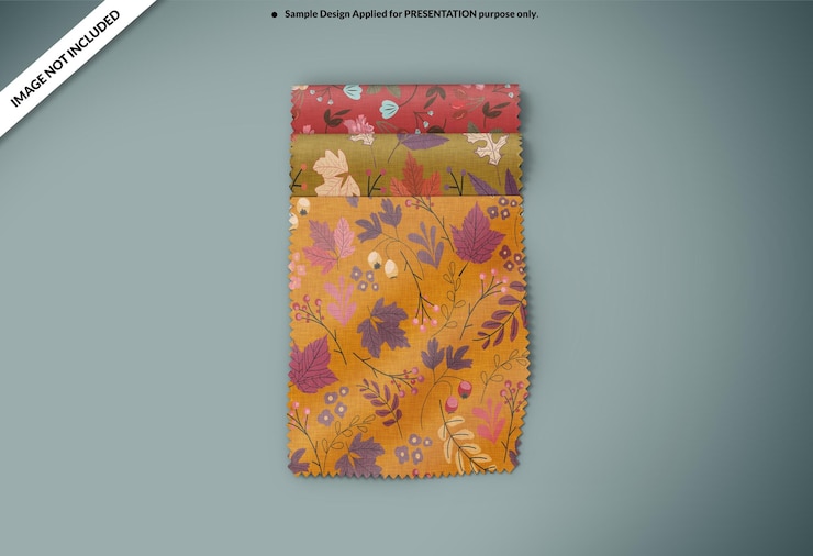 PSD mockup di campioni di tessuto piegato