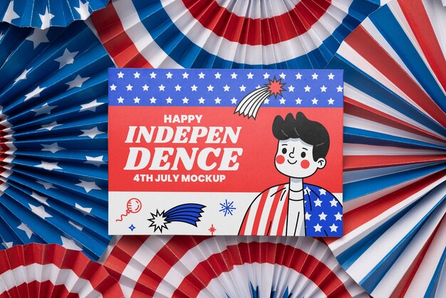 Mockup di cancelleria del 4 luglio
