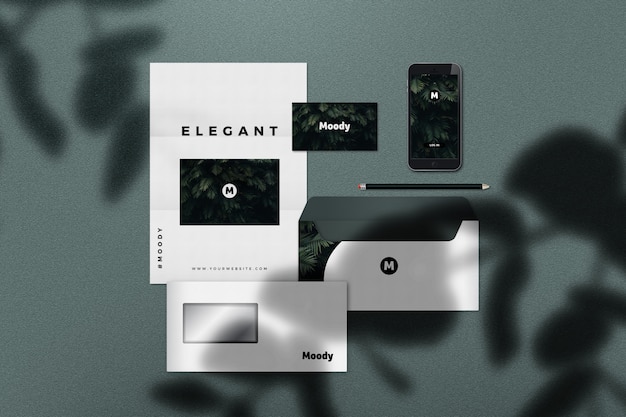 Mockup di cancelleria realistico