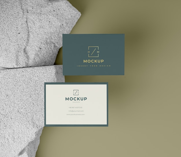 Mockup di cancelleria su pietre