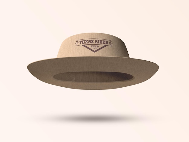 Mockup di cappello Fedora marrone di lusso