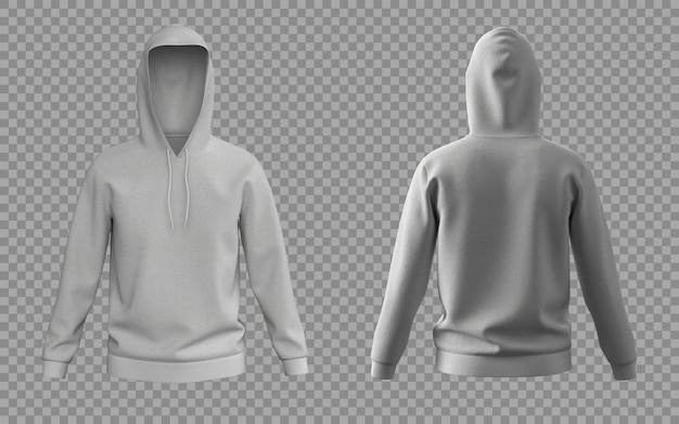 Mockup di cappuccino grigio anteriore e posteriore View 3d mockup sfondo trasparente