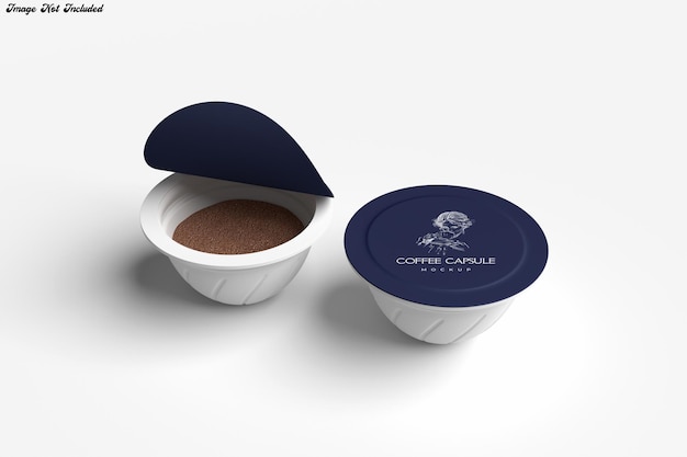 Mockup di capsule di caffè