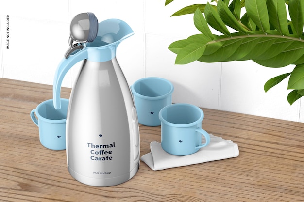 Mockup di caraffa termica per caffè