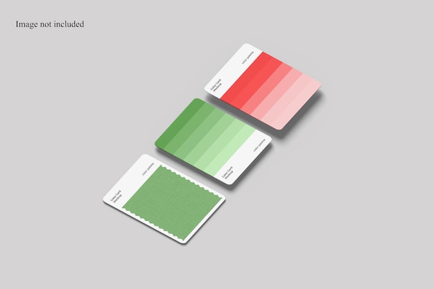 Mockup di carta a colori isometrica