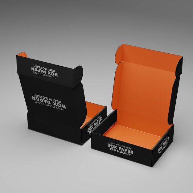 Mockup di carta alimentare a due scatole laterali