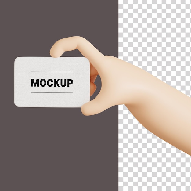 Mockup di carta della holding della mano