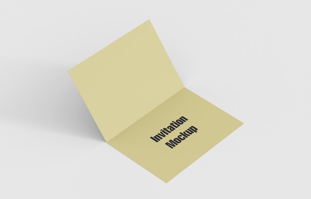 Mockup di carta di invito bifold