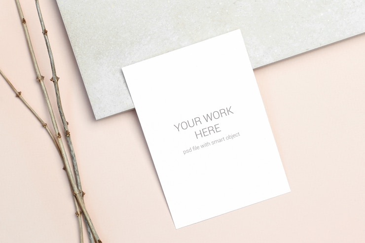 PSD mockup di carta di invito