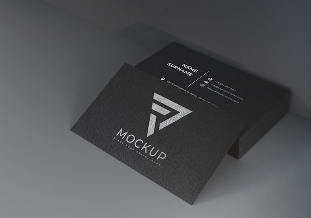 Mockup di carta di nome nero