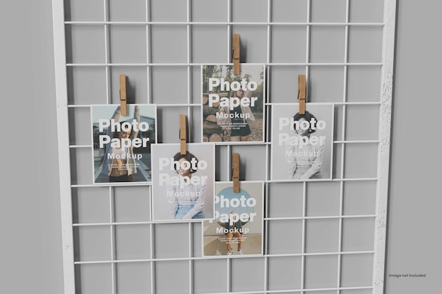 Mockup di carta fotografica