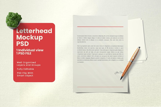 Mockup di carta intestata A4