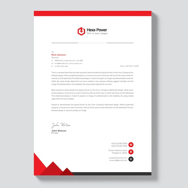 Mockup di carta intestata aziendale