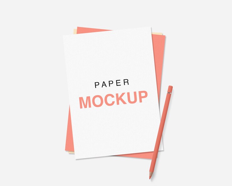 Mockup di carta isolato