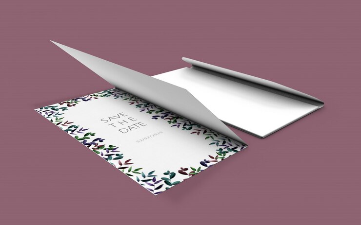 PSD mockup di carta natura matrimonio