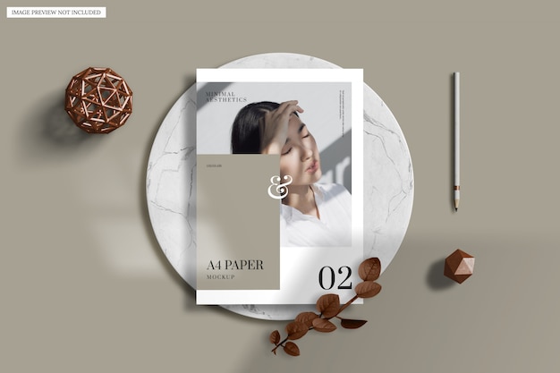 Mockup di carta piatta
