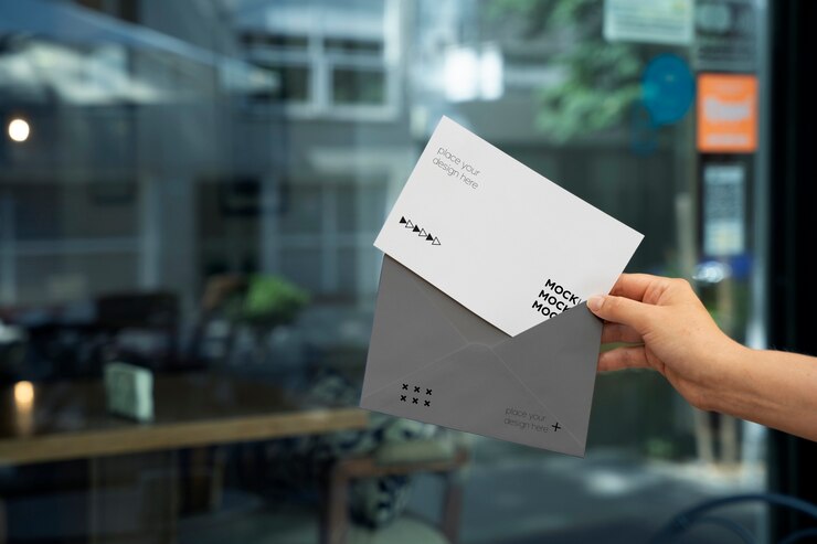 PSD mockup di carta regalo con mano
