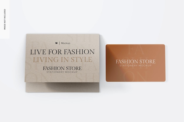 Mockup di carta regalo del negozio di moda