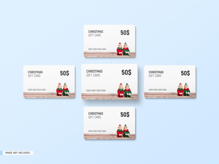 Mockup di carta regalo di Natale minimalista decorativo